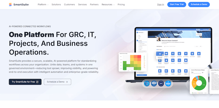 SmartSuite webpage
